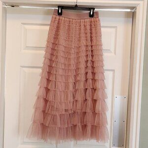 New_Ruffle Tiered Tulle Skirt